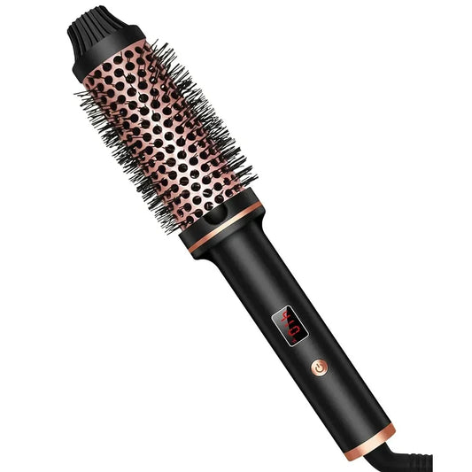 NKCG 1.5 inch Curling Iron Brush Ceramic Thermal Brush Heated Round Brush